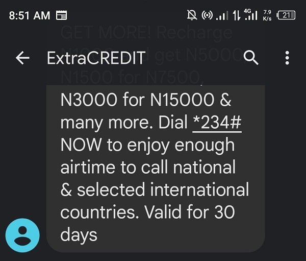 Airtel Talkmore Voice bundle (ExtraCREDIT)